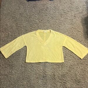 Altar'd State Soft Yellow Knit Sweater